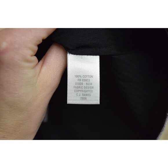 C.J. Banks Embroidered Plus 2x Y2K Shirt Black Floral Cotton Whimsy Dopamine - Picture 5 of 8